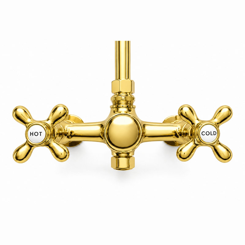 Système de douche 36 po Exposed, Supercoat Brass