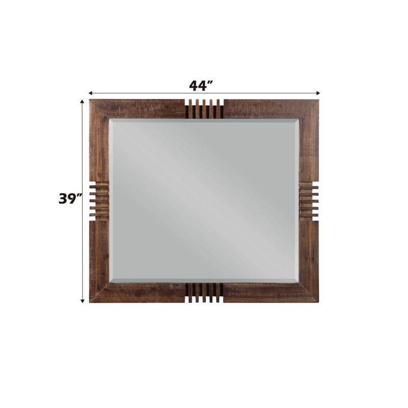 Miroir au fini chêne récupéré