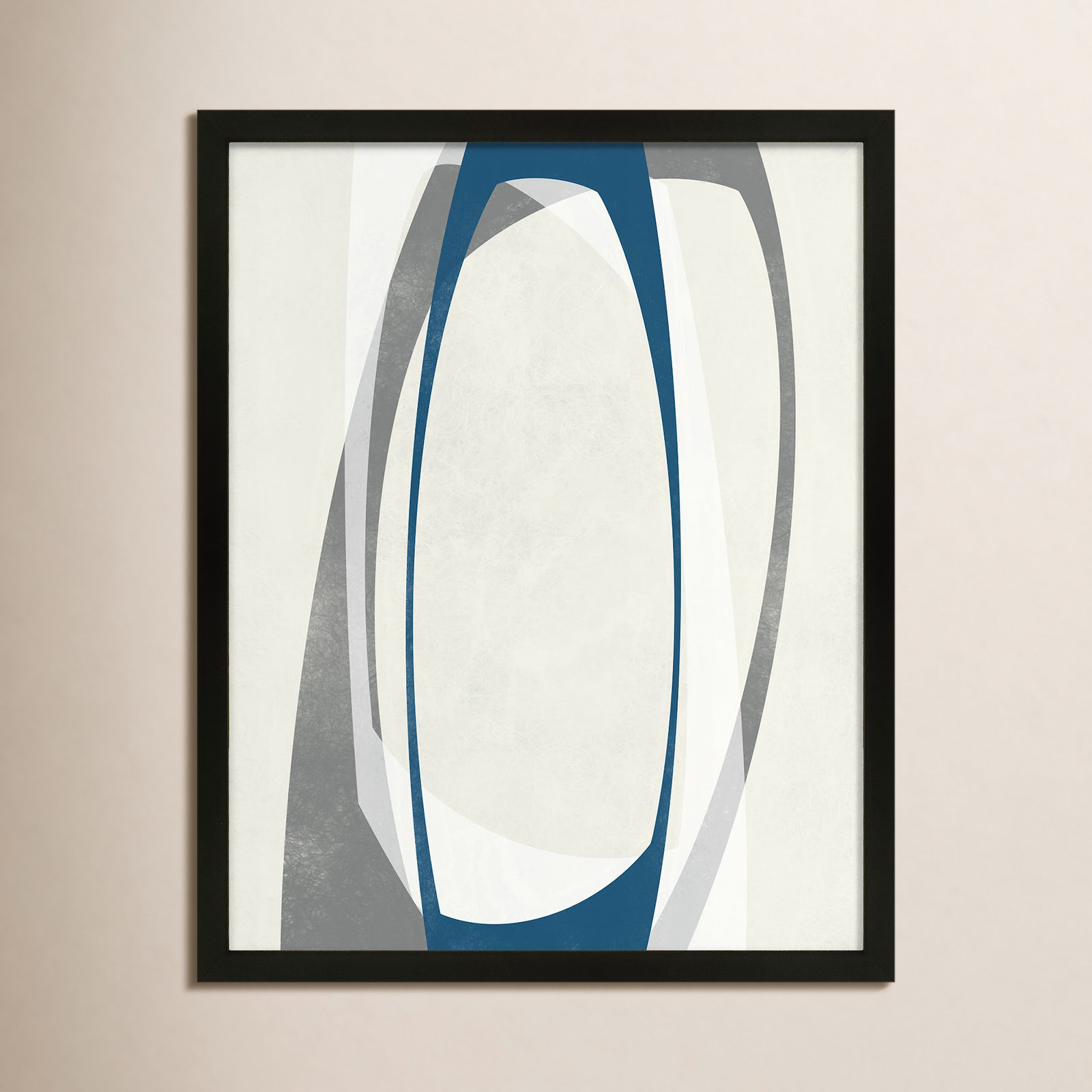 Orbit 2 Painting by Jacques Pilon, 20" H x 16" W, Black Framed