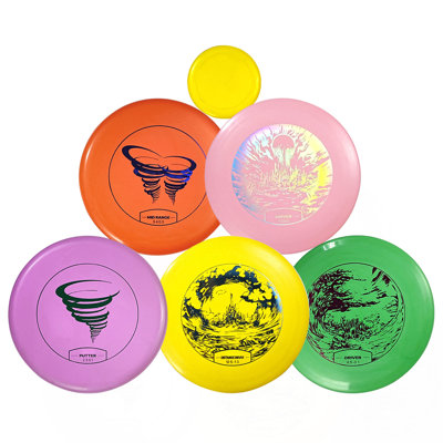 Disc Golf Set, 5 PCS Beginners Flying Discs, Disc Golf Starter Set for Full-Body Strength Training, with Putter, Mid-Range, Driver, Mini Marker, PDGA Approved for Outdoor Backyard, Lawn, Beach
