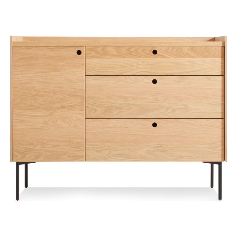 Peek 49'' W Solid Wood Sideboard, White Oak