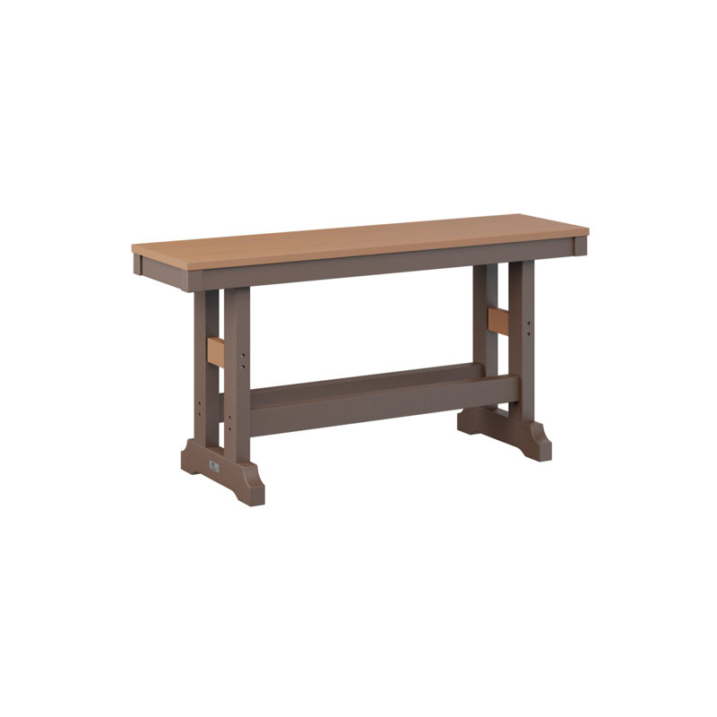 Garden Classic Outdoor Bench, 23" H x 12.5" W x 44" D, Cedar/Chocolate Brown