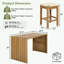 Ensemble de bar d'extérieur 5 pièces avec quatre tabourets et coussins