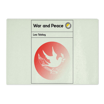 Book Cover War and Peace Leo Tolstoy Chopping Board