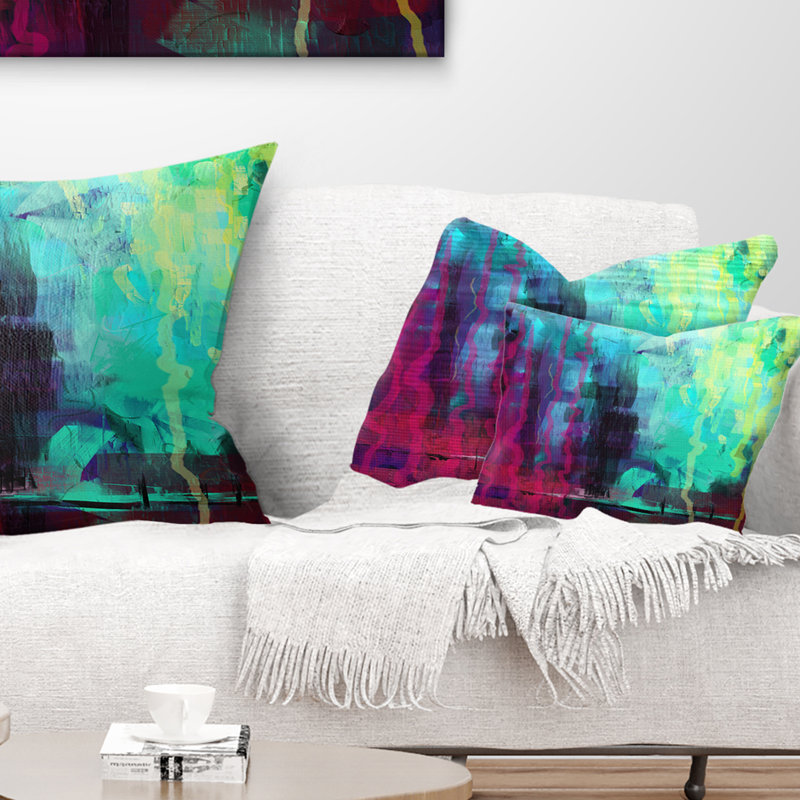 Abstrait numérique - coussin imprimé abstrait