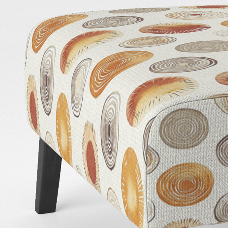 Fauteuil d'appoint géométrique géométrique Boho, Pantoufle sans accoudoirs
