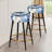 Cobalt Blue Foliage Victorian Pattern - Floral Bar Stools Set Of 2