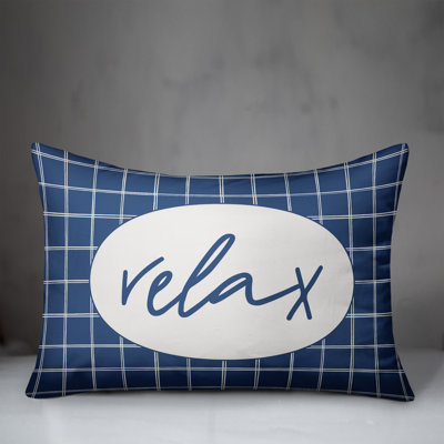 Plaid Outdoor Reversible Throw Pillow