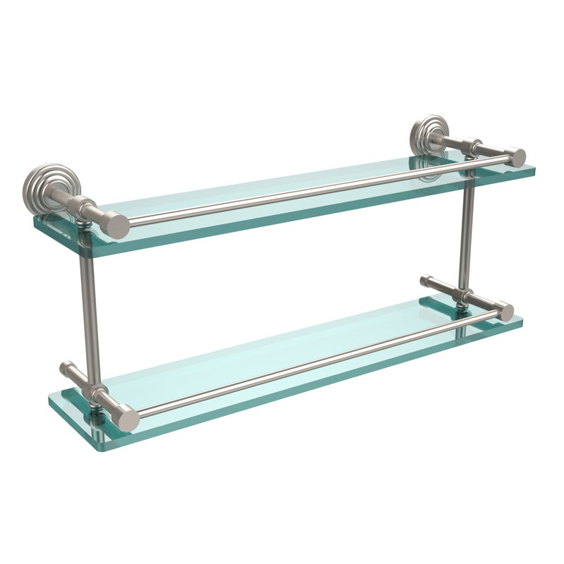 Beresford 2 Piece Tiered Shelf, Satin Nickel