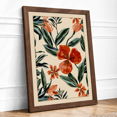 Scattered Blooms Botanical - Framed Print