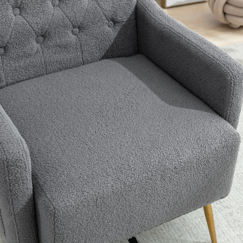 Albrechtice Velvet Armchair, Grey