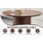 47" Round Dining Table with Two-Layer Storage Shelves and Flexible Opening Door