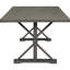 Table de salle à manger en bois massif 6 avec table rectangulaire grise, 4 chaises à haut dossier et banc pour la maison 72 po et banc-2125578148-2125578149