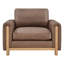 Fauteuil en cuir véritable 43,3 po Adika