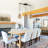 3 - Light Woven Rattan Linear Chandelier 