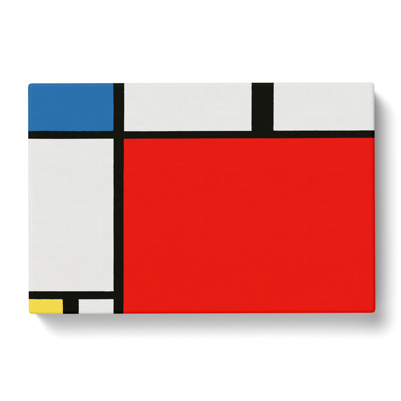 Composition Vol.2 by Piet Mondrian - Wrapped Canvas, 35cm H x 50cm W x 3cm D