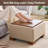 23.2" W Upholstered Square Storage Ottoman with Wooden Tray-2145034982-2136466420
