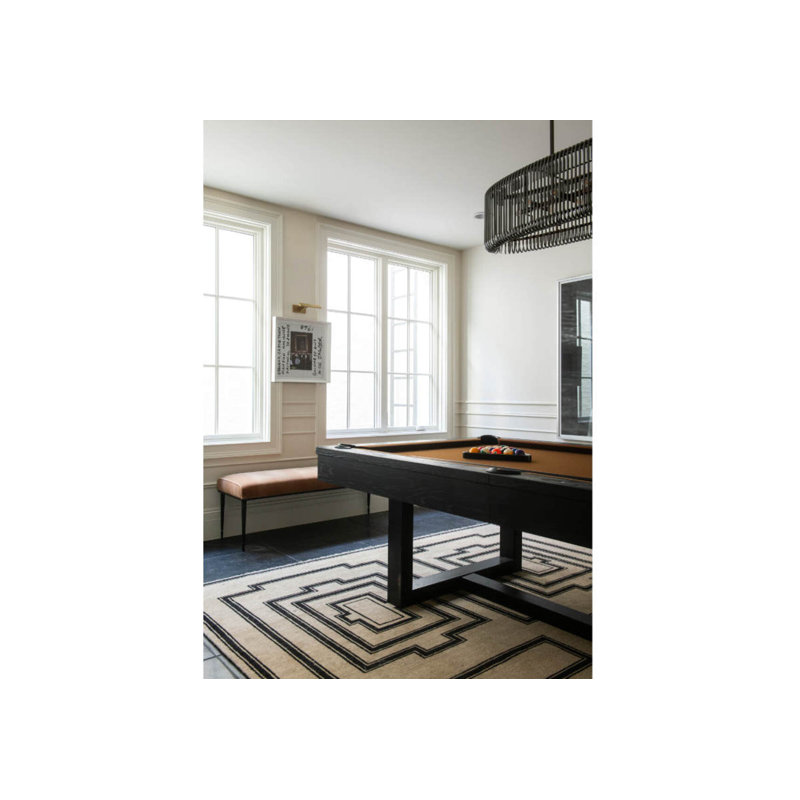 Hand Knotted Wool Geometric Area Rug, Rectangle 8' x 10'