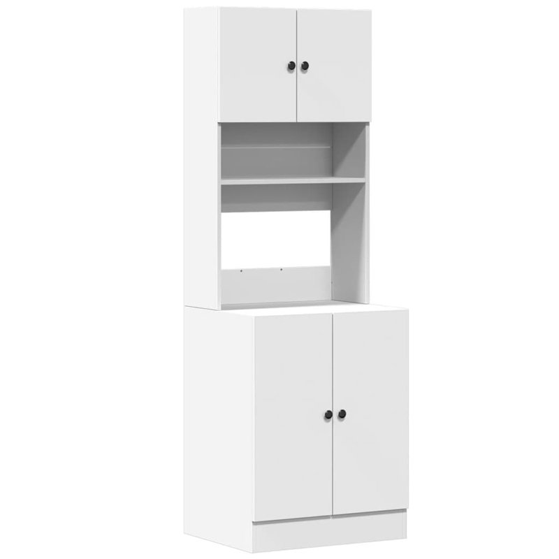 Kitchen Cabinet 60X50x180 Cm Engineered Wood, White
