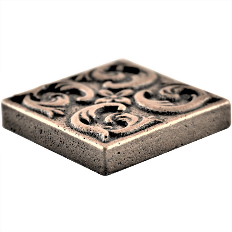 4 in. x 4 in. Hand Painted Resin Decorative Accent, Bronze
