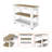 Kitchen Island with Drawer Shelves and Casters-458546702-423032430