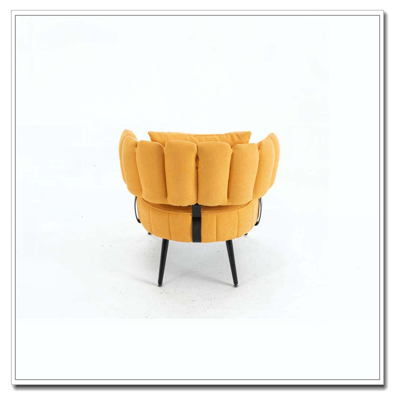Chaise d'appoint avec siège à ressorts ensachés, Jaune