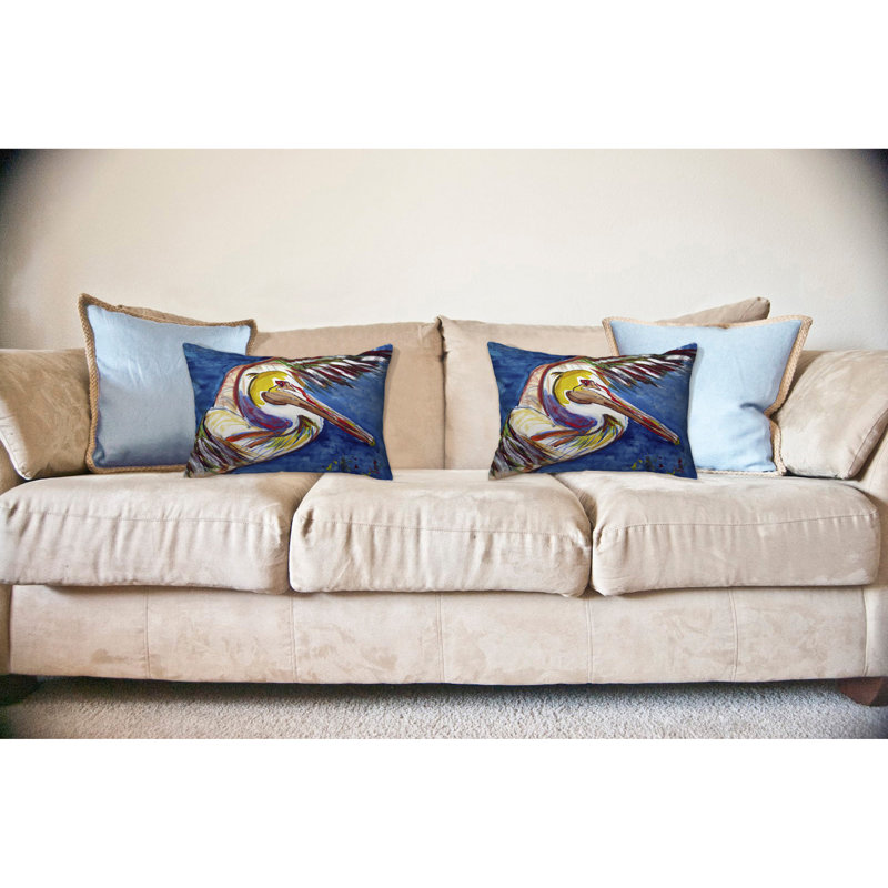 Pelican Outdoor Reversible Throw Pillow