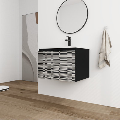 Jequita 24.34'' Single Bathroom Vanity with Ceramic Top