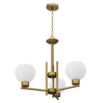 3 - Light Dimmable Cylinder Chandelier