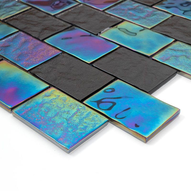 Swimming Pool 2" x 3" Glass Brick Joint Mosaic Tile, Night Sky