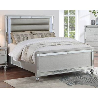 Morris Upholstered Faux Leather Standard Bed