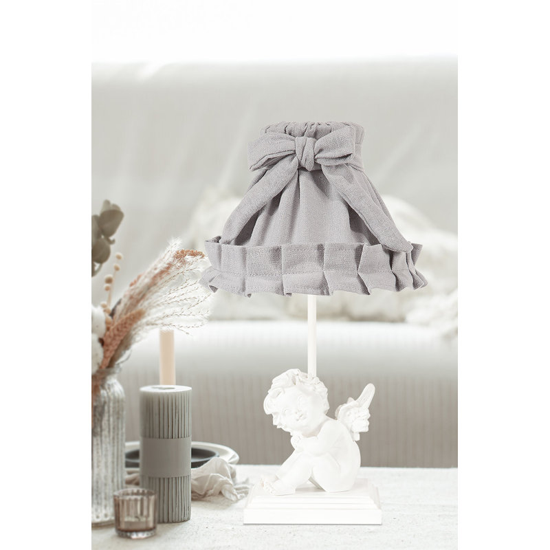 Lampe de table 16,5 po, Blanc, Gris