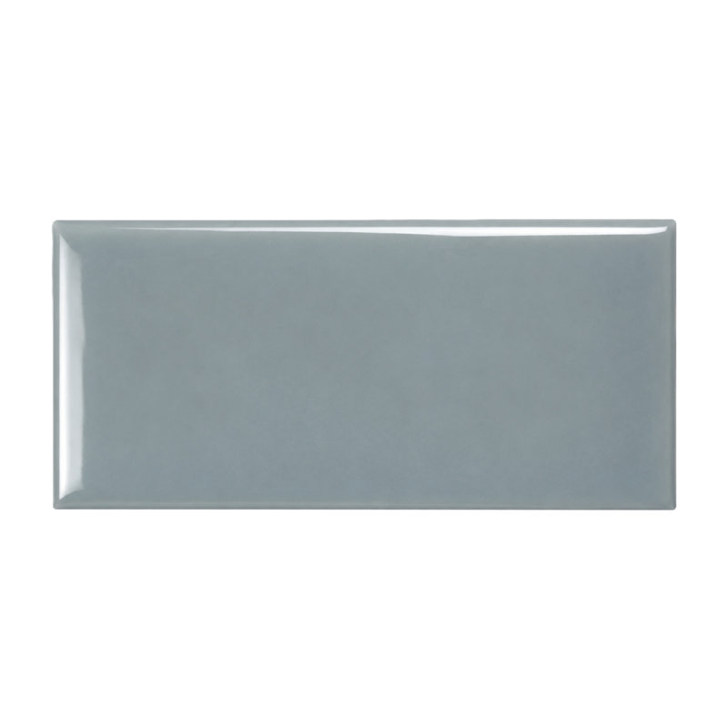 Curvaceous 3" x 6" Ceramic Wall Tile, Blue Haze