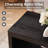 Invaldi 43.4"W Black Rustic Farmhouse  Wood Coffee Table with Shelf-1259227441