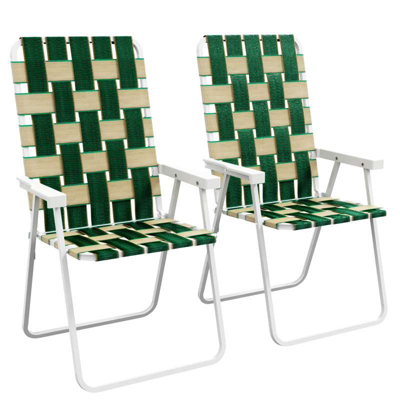 Ensemble de 2 chaises de patio pliantes Outsunny, Vert