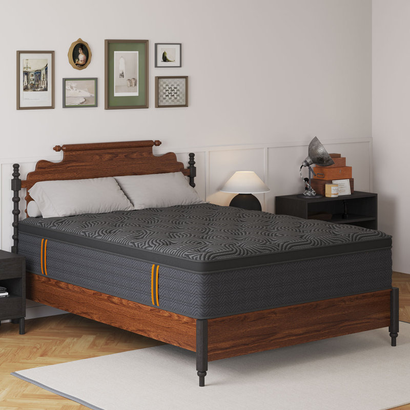 14'' Medium-Firm Pocket Spring Hybrid Mattress Bed-In-A-Box, Twin, 14"
