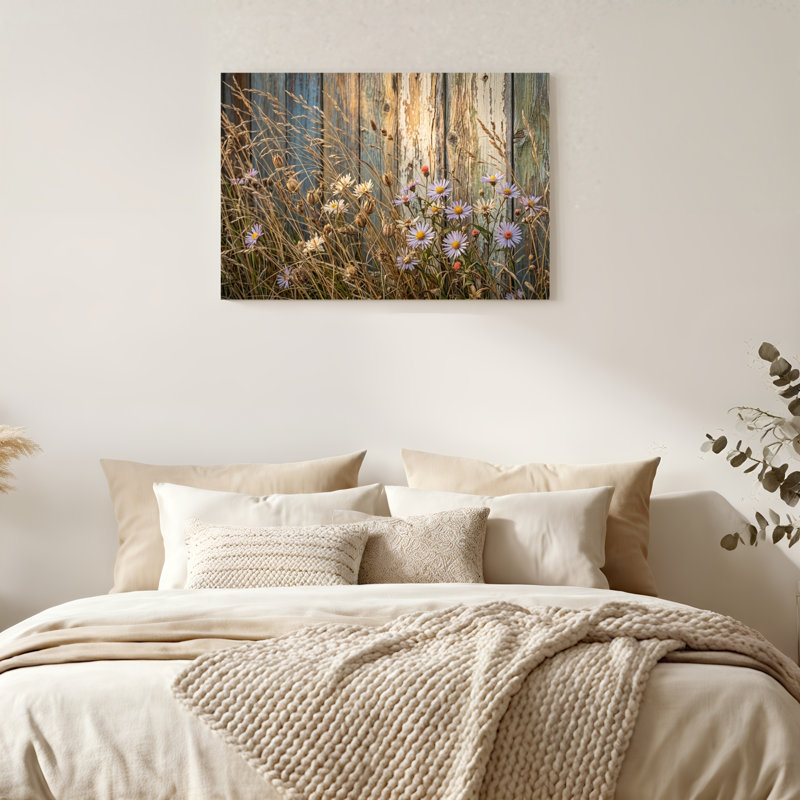 Art mural sur toile Gallery Wrap pour le salon, la chambre à coucher, le bureau ou le vestibule - Décoration murale décorative avec fleurs sauvages