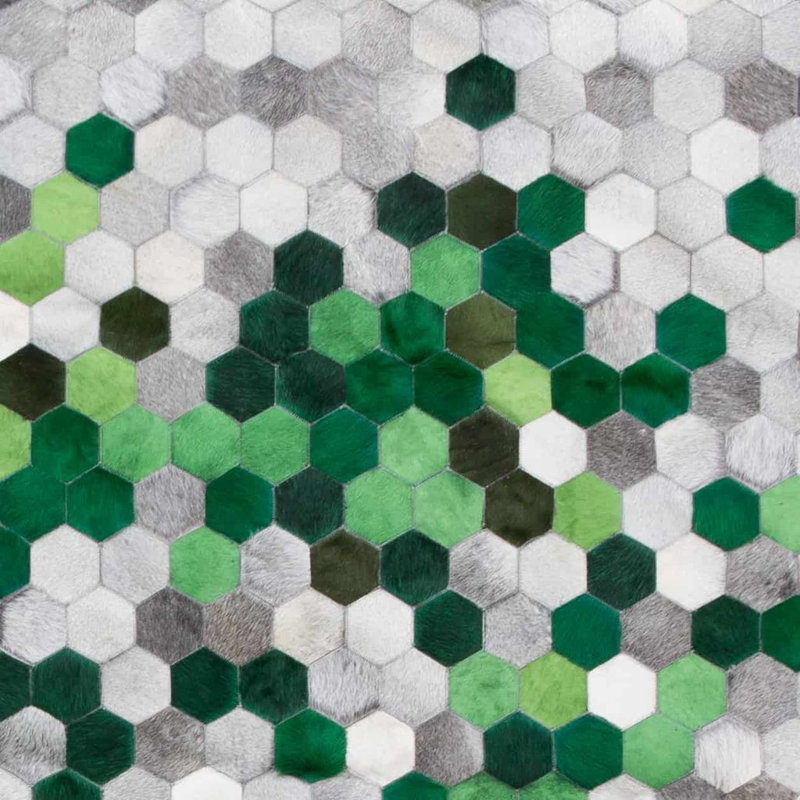 Angulo Cowhide Geometric Area Rug, Rectangle 6'7" x 9'8"