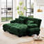 Canapé-lit Cloud Couch pour salon, canapé 2 places en chenille avec 2 coussins lombaires et 2 coussins décoratifs, canapé rembourré à accoudoirs larges avec 2 repose-pieds, chenille-588639636