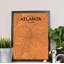 Atlanta City Map - No Frame Print-10712256