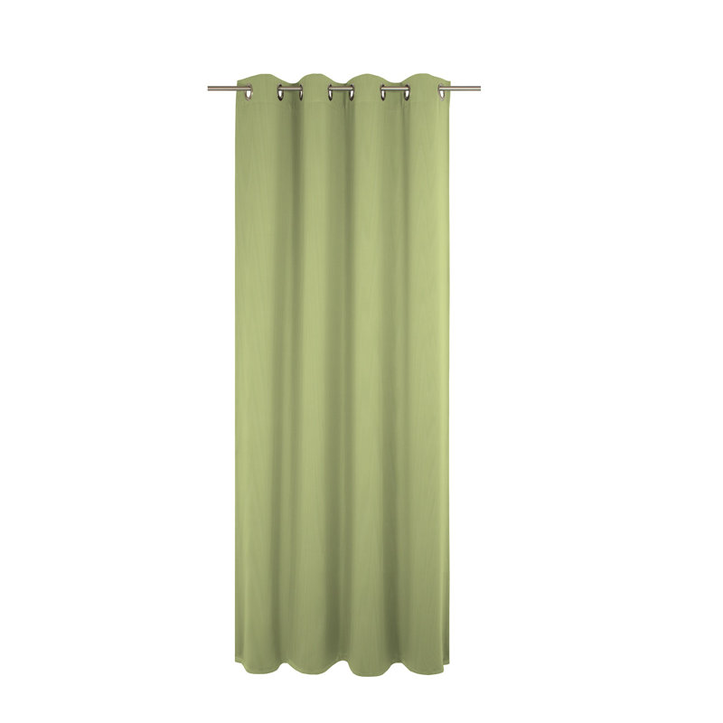 Uni Collection 100% Cotton Room Darkening Curtain Single Panel, 142cm wide x 295cm high, Green