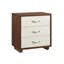 Chapman 3 - Drawer Nightstand in Brown/White