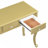 Luxury Makeup Vanity Desk With Oval Mirror, 3-Drawer Dressing Table For Jewelry Storage, Elegant Console Table For Entryway, Living Room Bedroom, Stylish Home Decor, Gold-1165519720