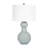 Chinyere Stoneware and Ceramic Table Lamp with Metal Accents and Fabric Shade-91956358