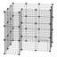 Cages et cages 14 po avec espace extérieur et 36 panneaux en fil d'acier noir mat
