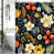 Motif floral noir / jaune