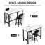Space-Saving 39" Bar Table Set for 2 with PU Leather Stools - White Marble MDF Counter Height Dining Set