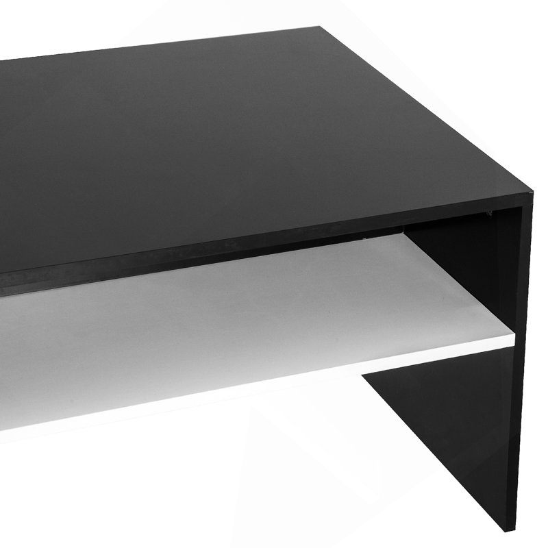 Modern Coffee Table,  2-tier Rectangular Center Table with Storage