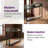 Metal X Frame Console Table with Open Shelves-2001785307