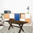 Vesper Brown Trestle Base Dining Table Seats 6